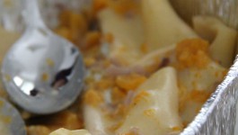 Paccheri con zucca, gorgonzola e cipolle di Tropea