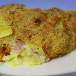 Tortino di patate al forno con cotto e formaggio