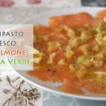 Antipasto fresco di salmone e mela verde