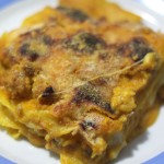 Lasagne al forno con crema zucca e polpettine